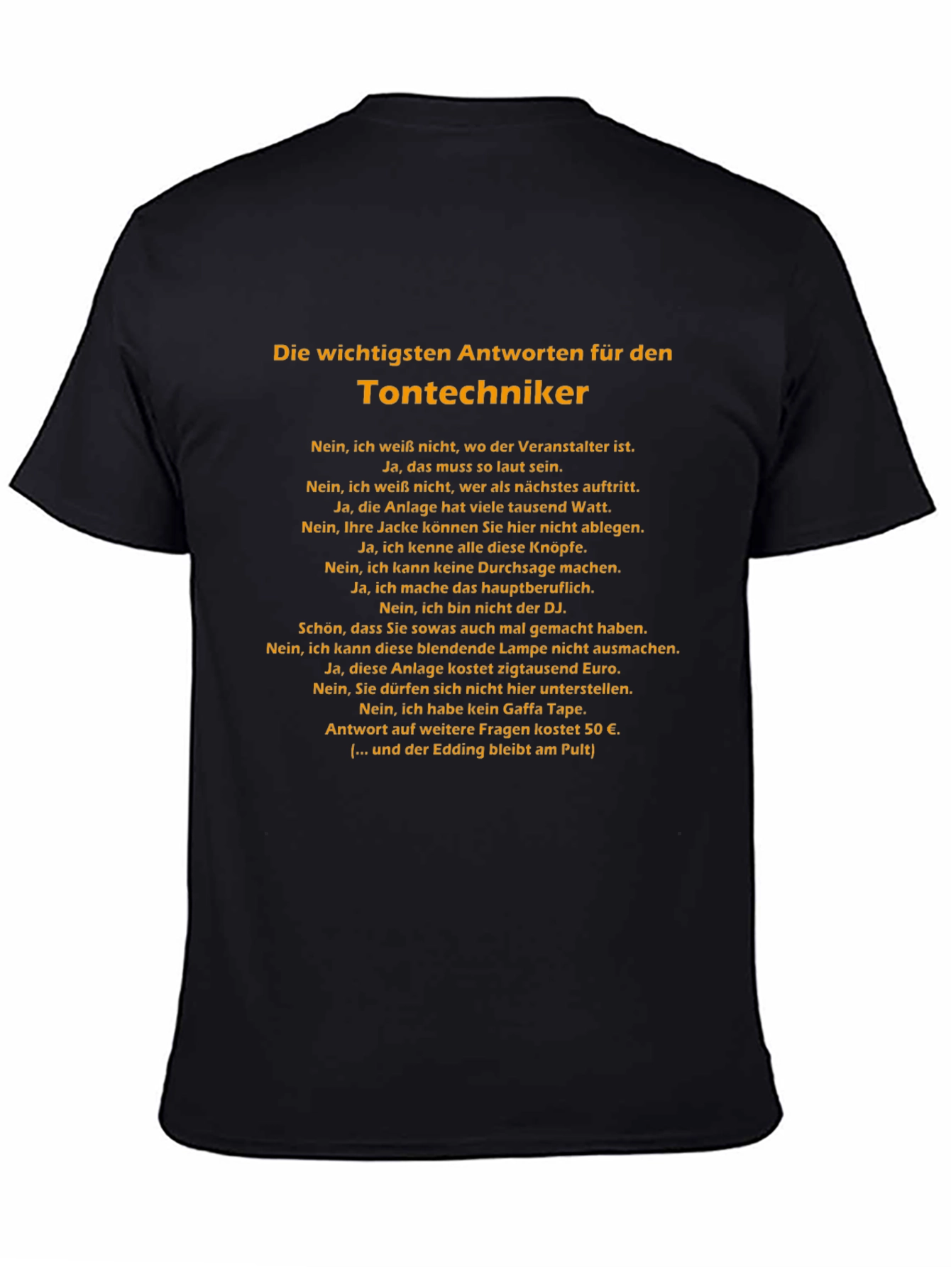 Sound Engineer T-Shirt - German Humor Tee