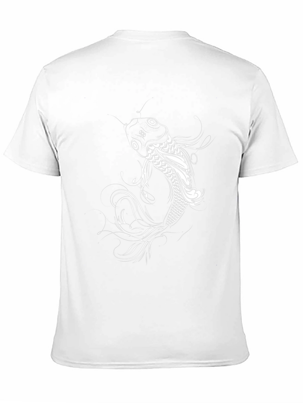 Koi Fish Graphic Tee - Stylish Black Cotton T-Shirt