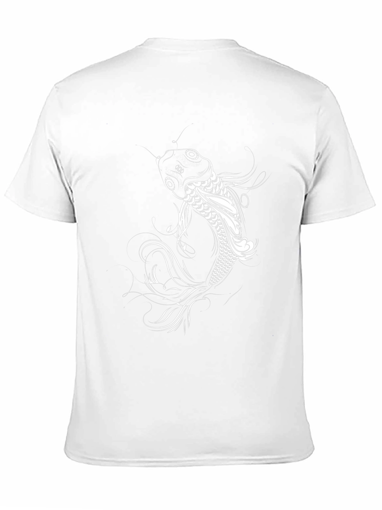 Koi Fish Graphic Tee - Stylish Black Cotton T-Shirt