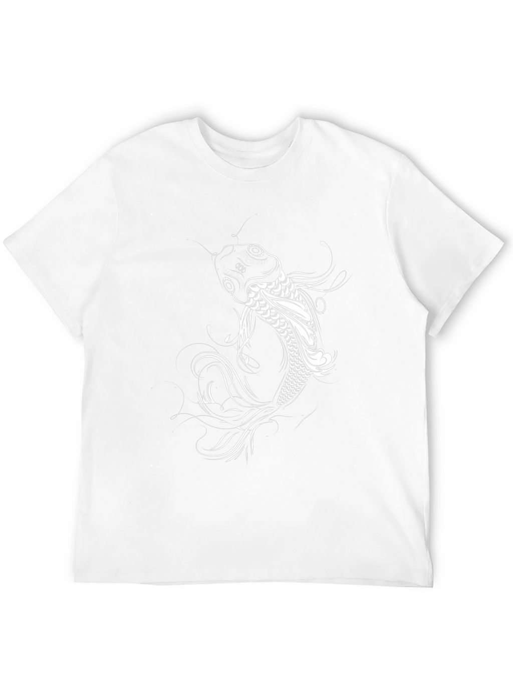 Koi Fish Graphic Tee - Stylish Black Cotton T-Shirt