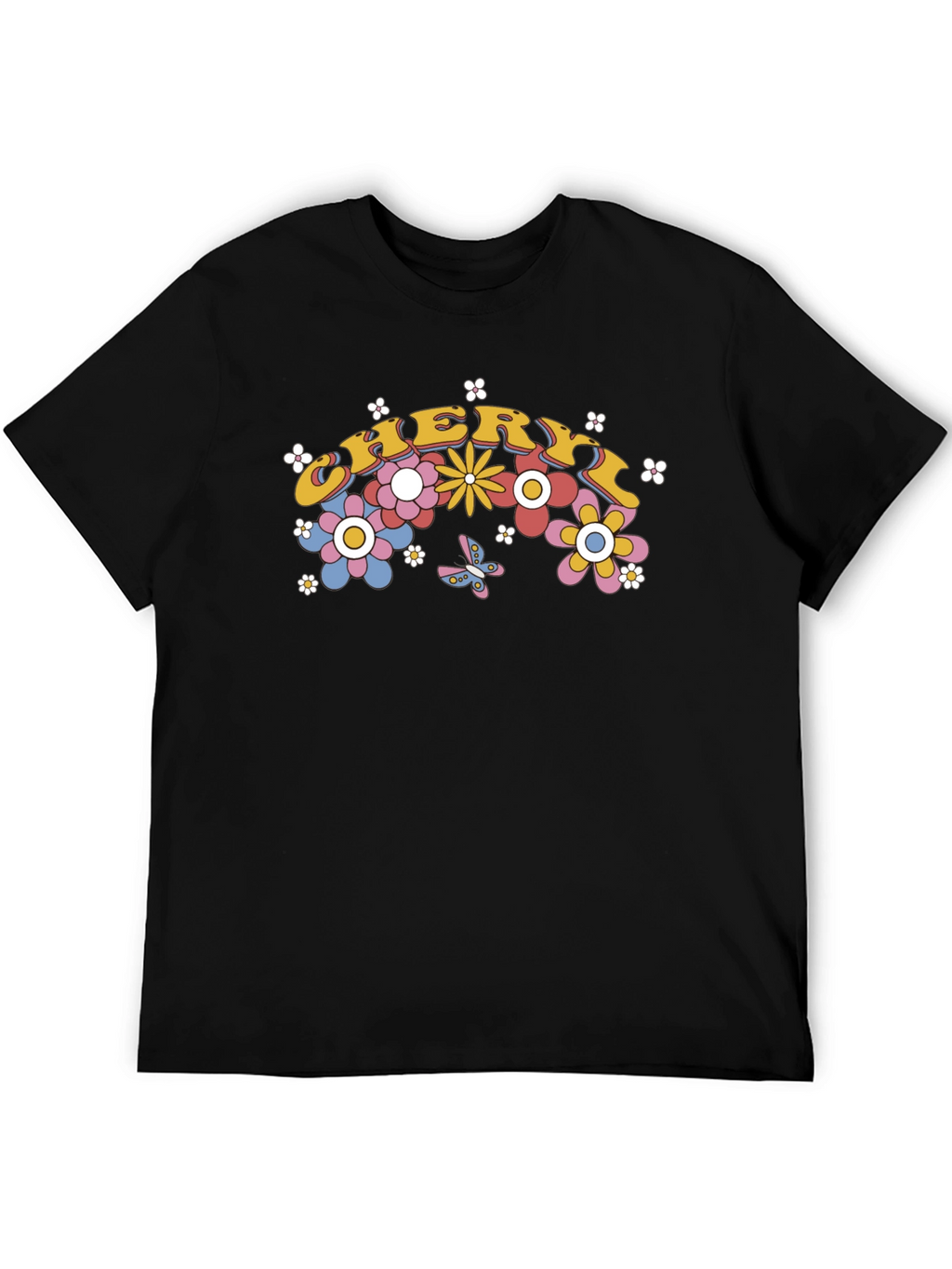 Cheryl Floral Graphic T-Shirt - Retro Style