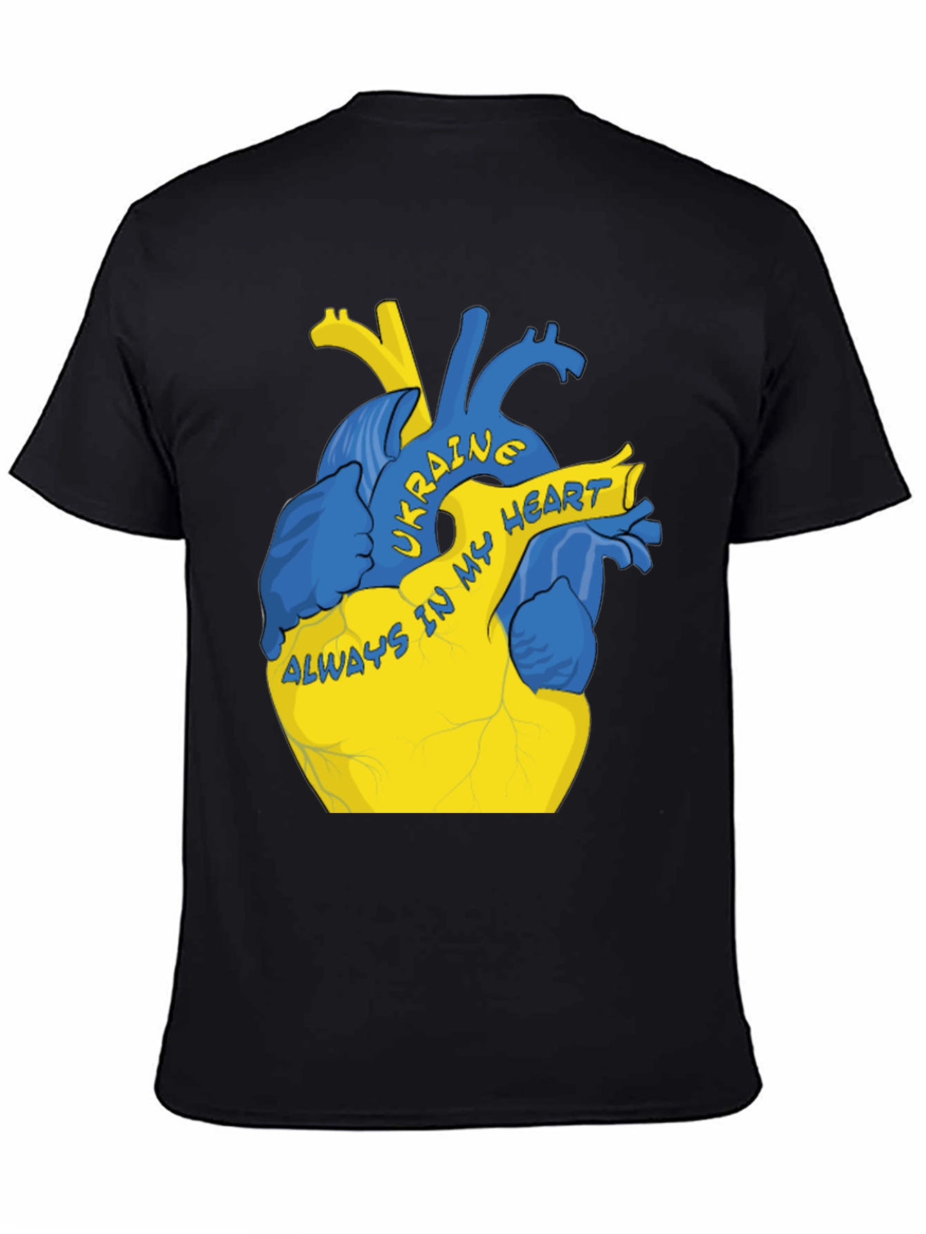 Ukraine In My Heart T-Shirt - Patriotic Support Tee
