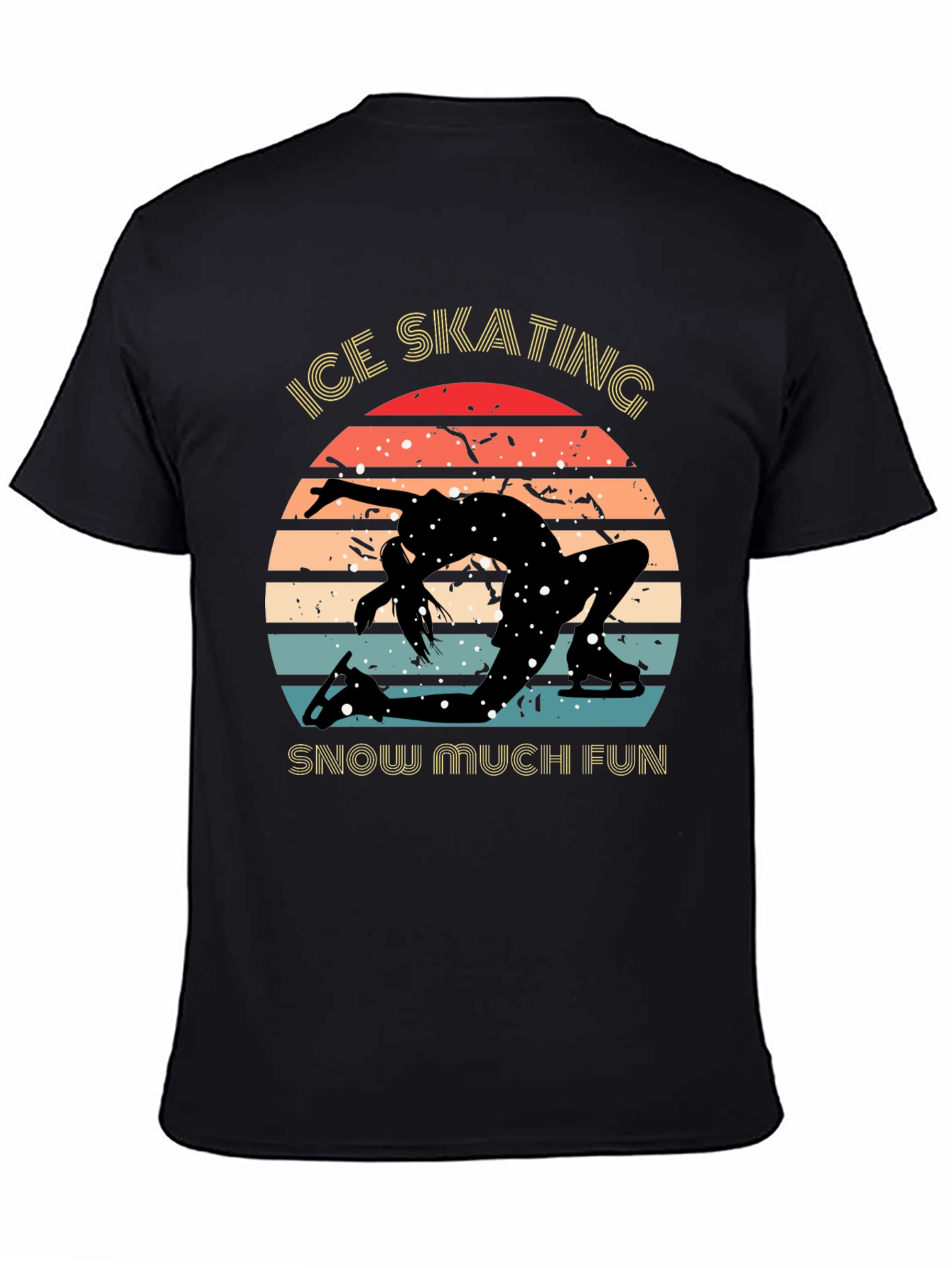 Ice Skating Retro T-Shirt - Snow Much Fun