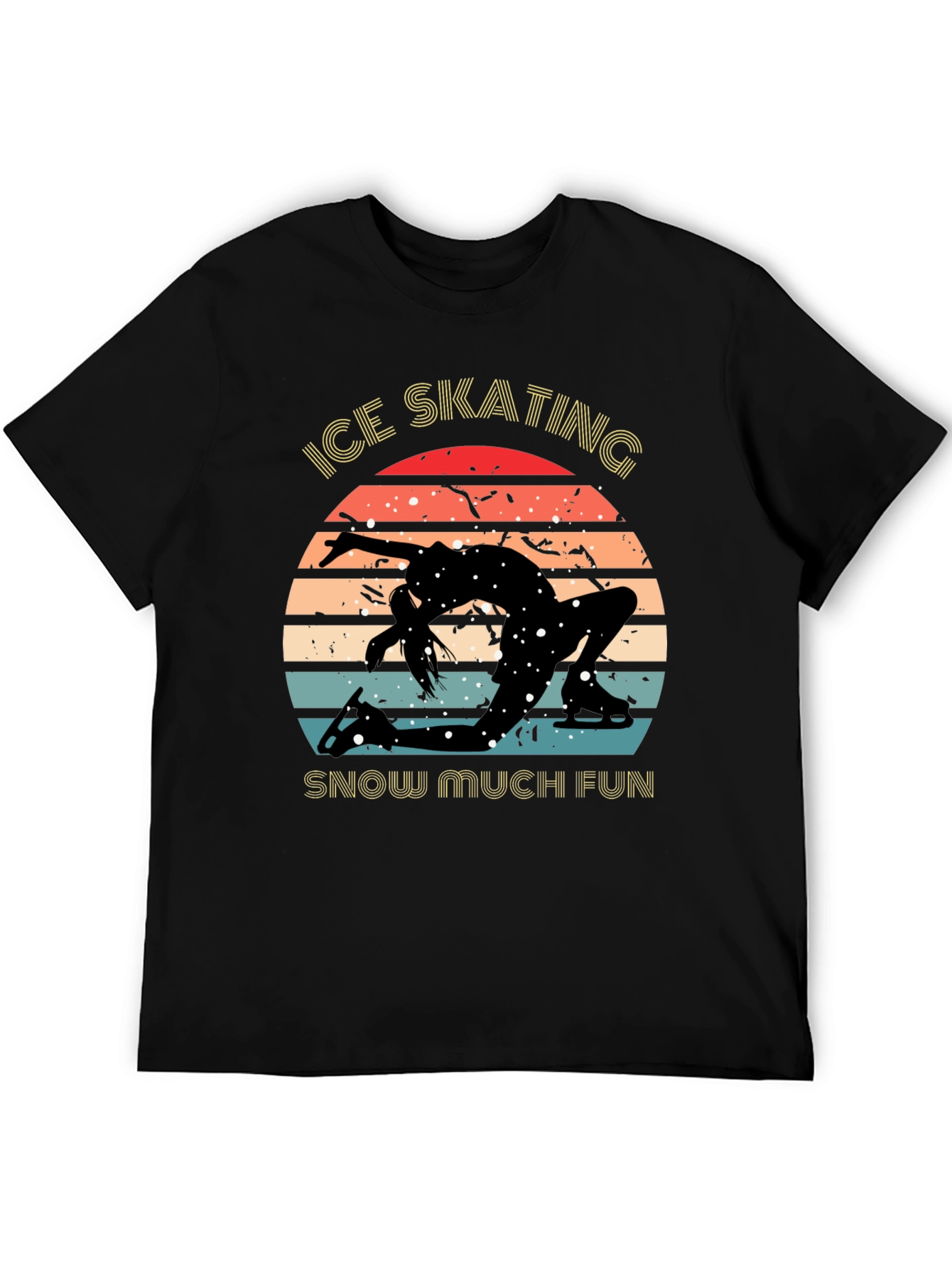 Ice Skating Retro T-Shirt - Snow Much Fun
