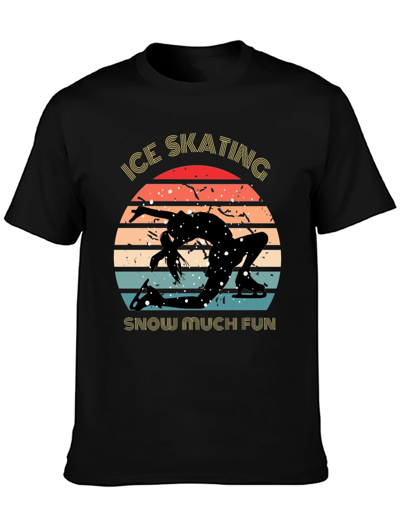 Ice Skating Retro T-Shirt - Snow Much Fun