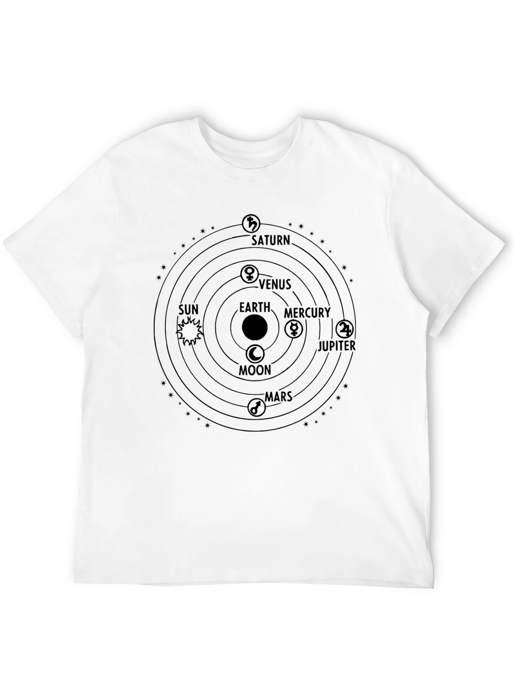 Planetary System Graphic Tee - Unisex Black Shirt