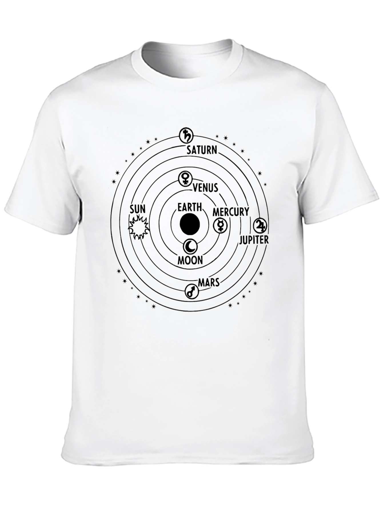 Planetary System Graphic Tee - Unisex Black Shirt