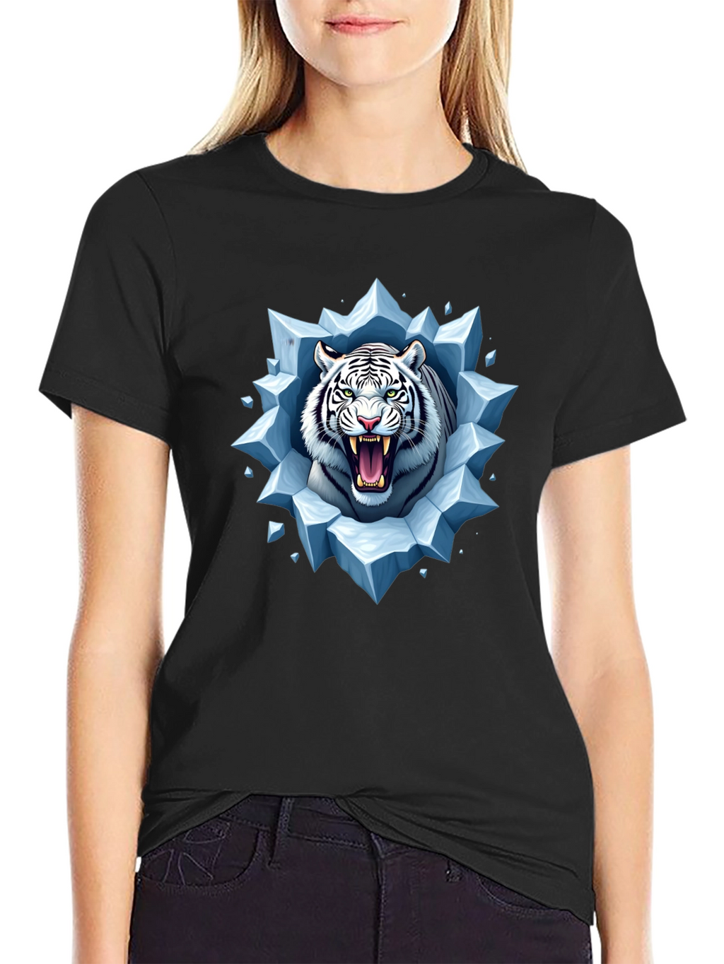 White Tiger Ice Burst Graphic Tee