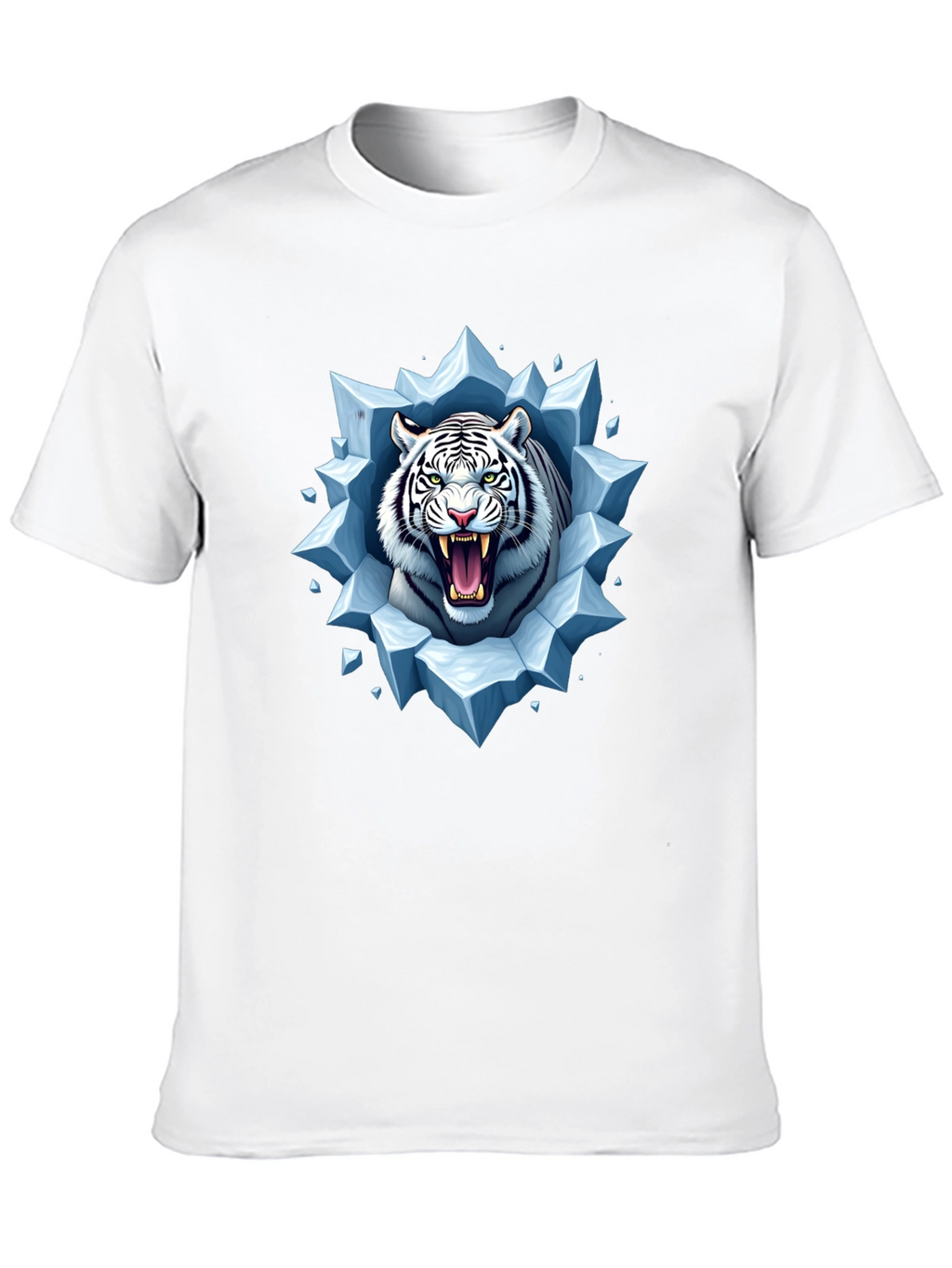White Tiger Ice Burst Graphic Tee