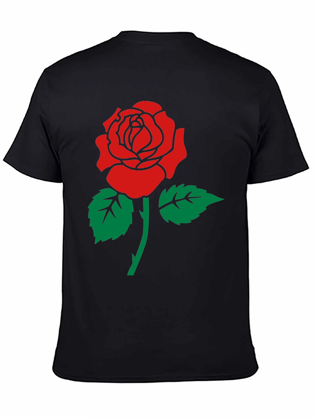 Rose Graphic Print Crew Neck T-Shirt