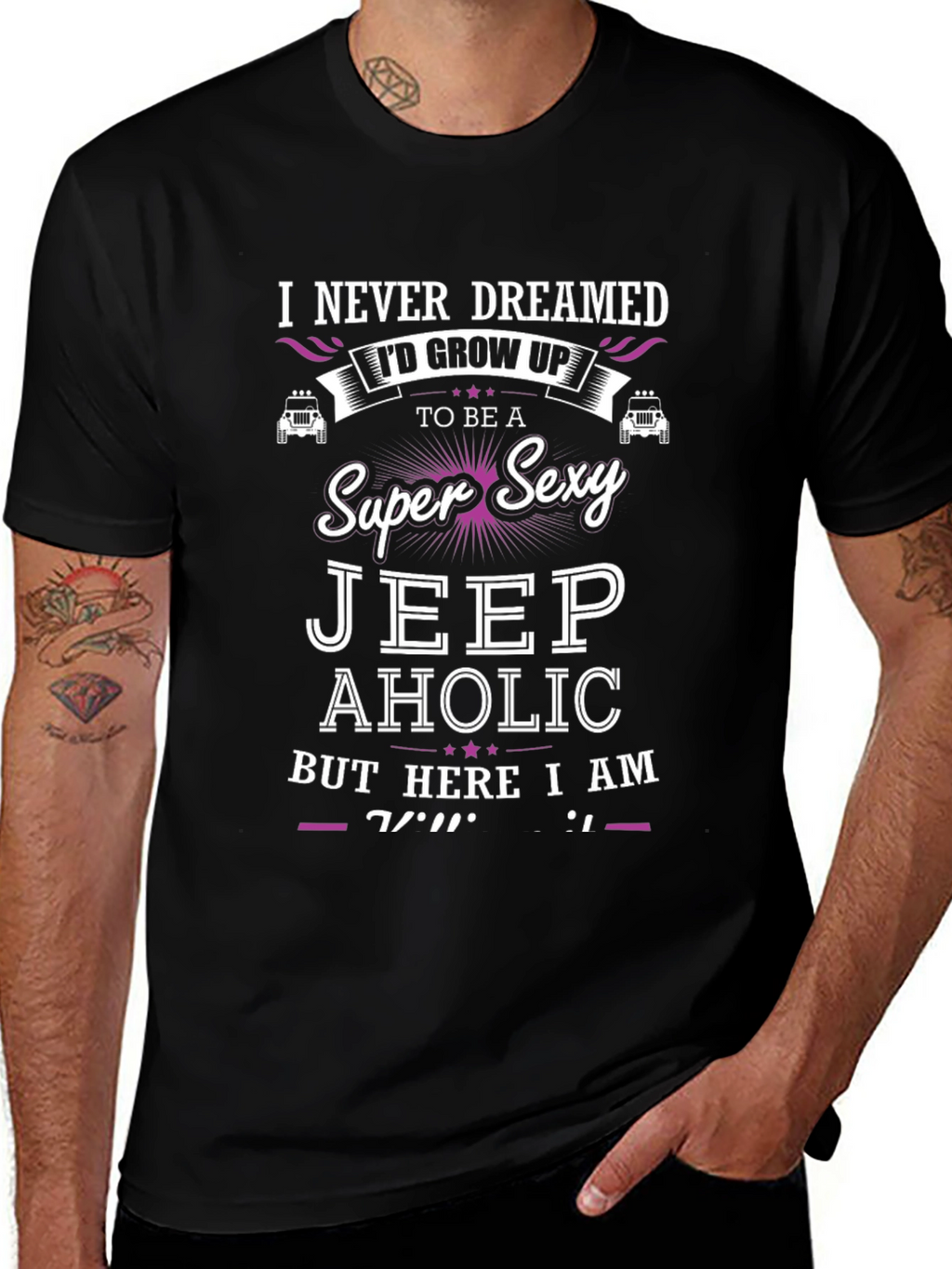 Super Sexy Jeep Aholic T-Shirt - Novelty Graphic Tee