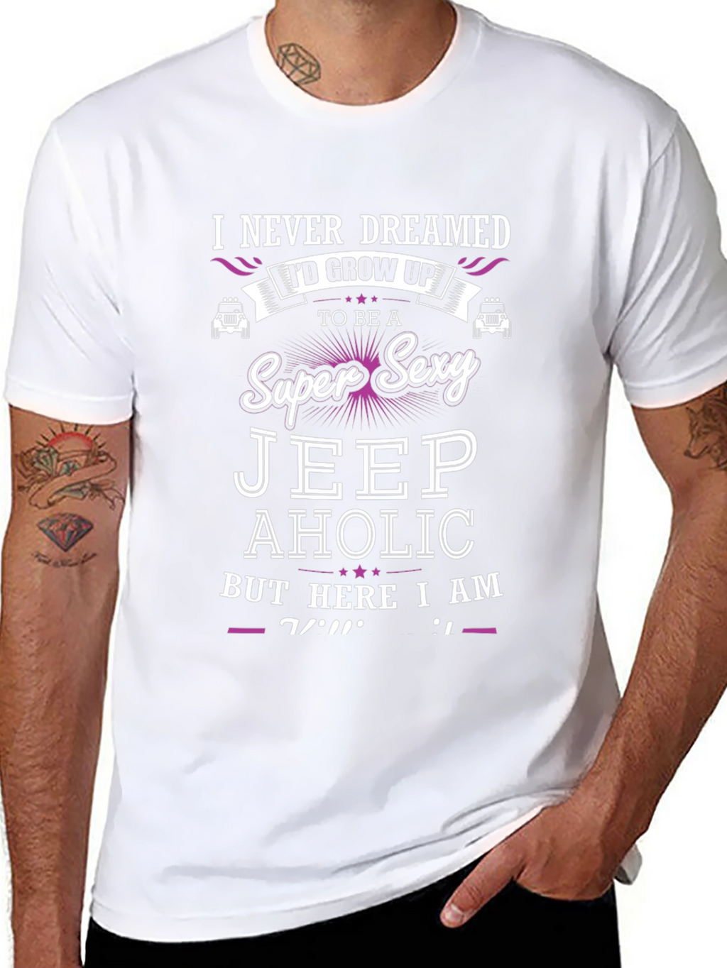 Super Sexy Jeep Aholic T-Shirt - Novelty Graphic Tee