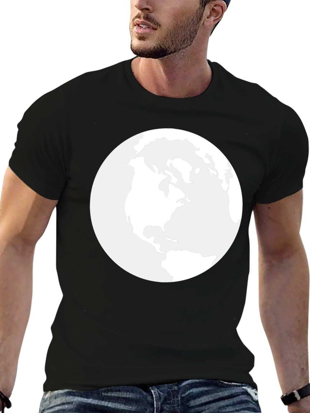 Moon Graphic T-Shirt - Black