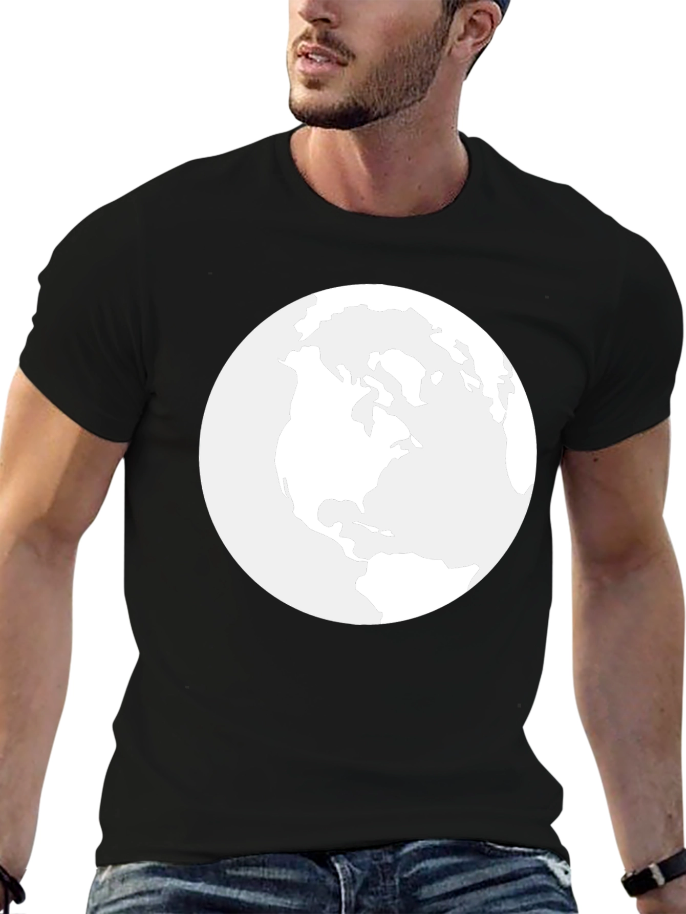Moon Graphic T-Shirt - Black