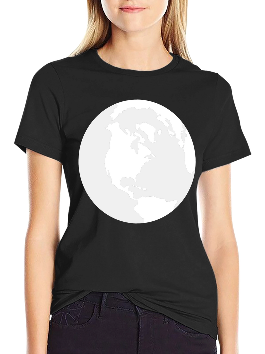 Moon Graphic T-Shirt - Black