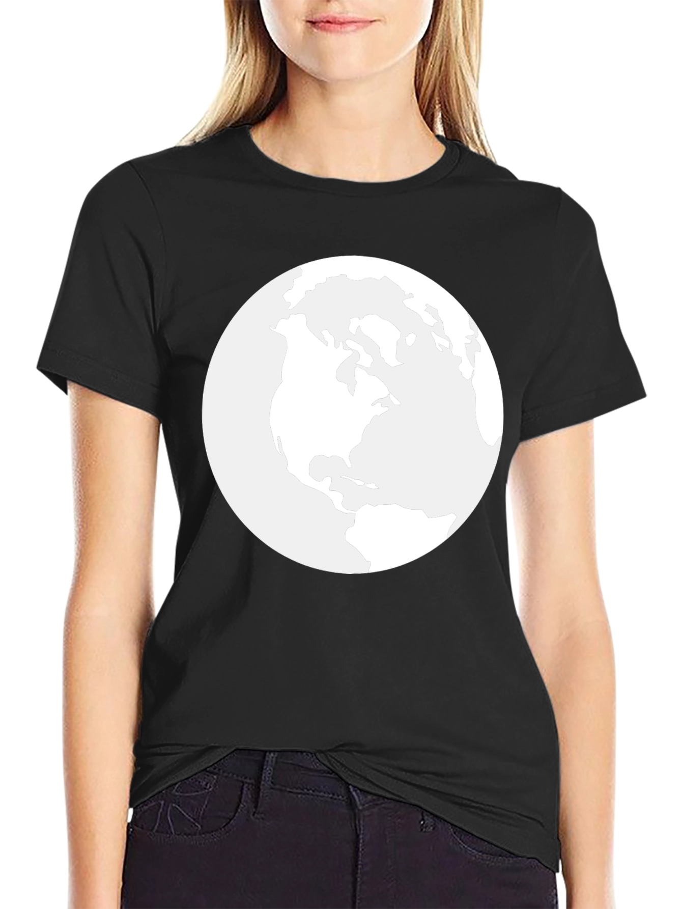 Moon Graphic T-Shirt - Black