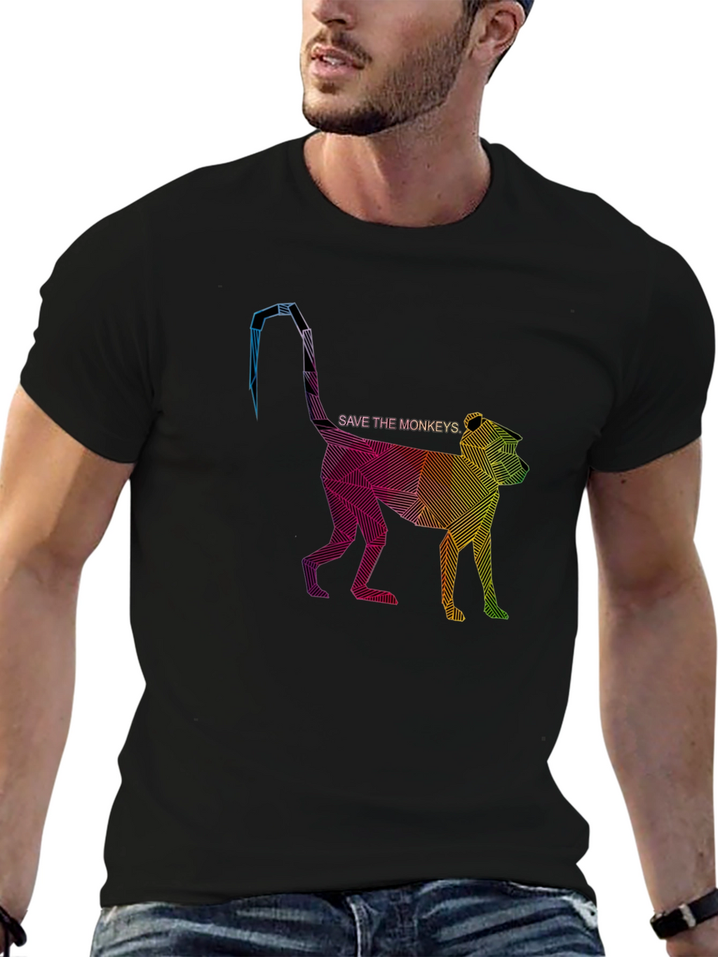 Save the Monkeys Graphic Tee - Stylish & Unique