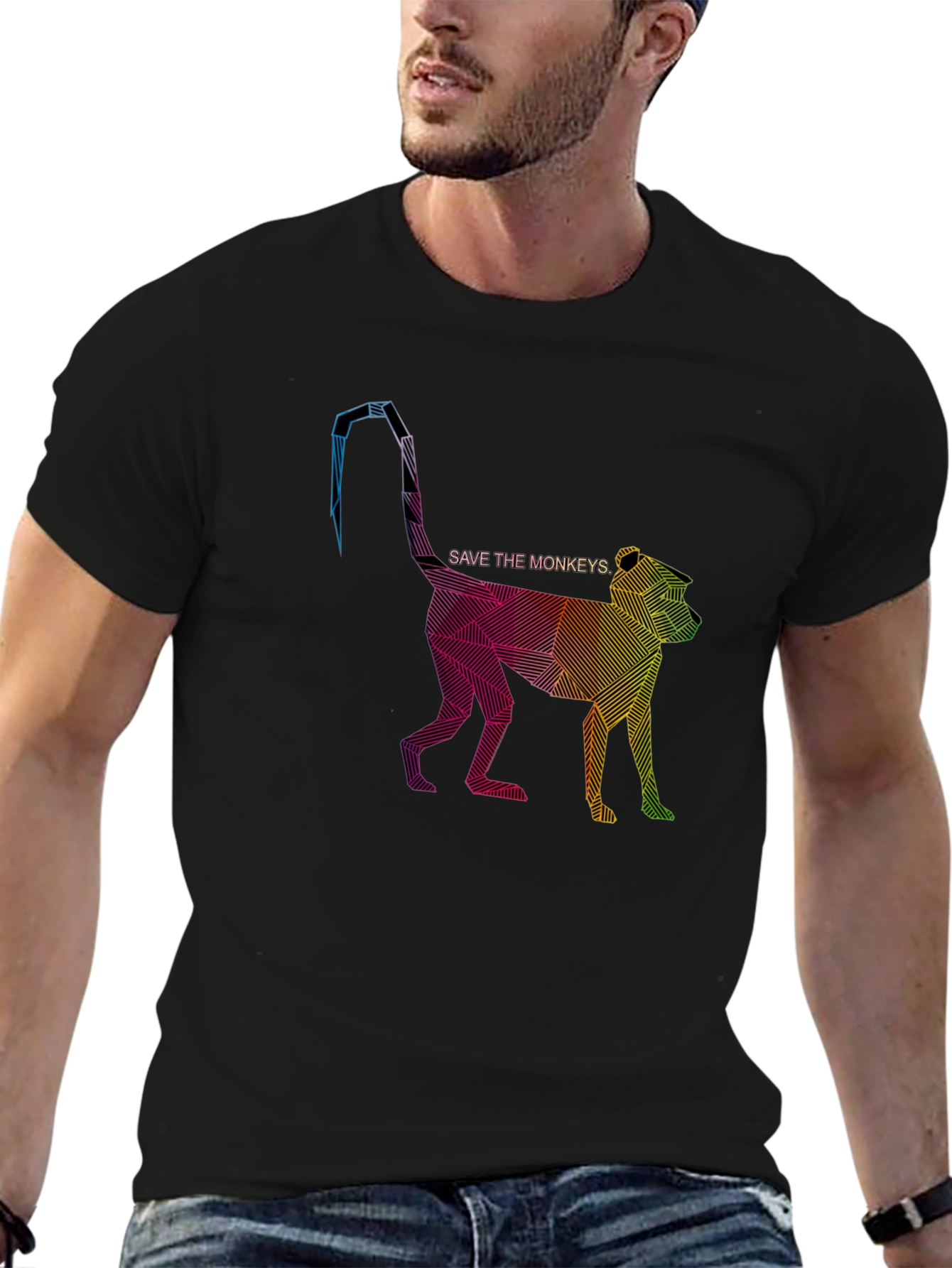 Save the Monkeys Graphic Tee - Stylish & Unique