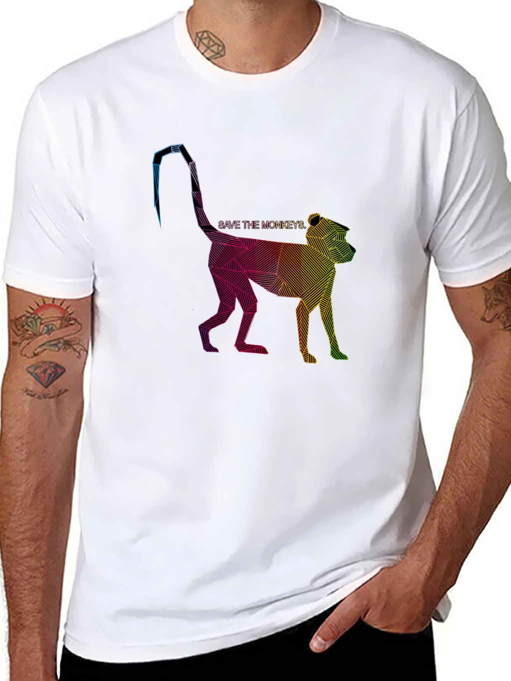 Save the Monkeys Graphic Tee - Stylish & Unique