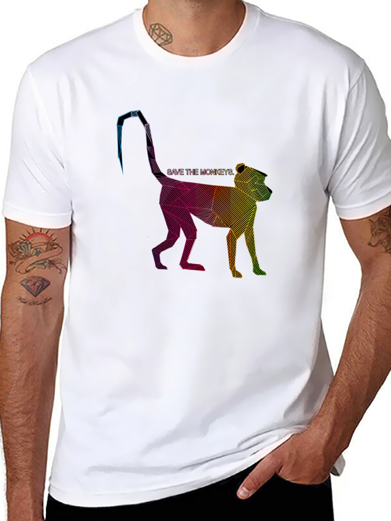 Save the Monkeys Graphic Tee - Stylish & Unique
