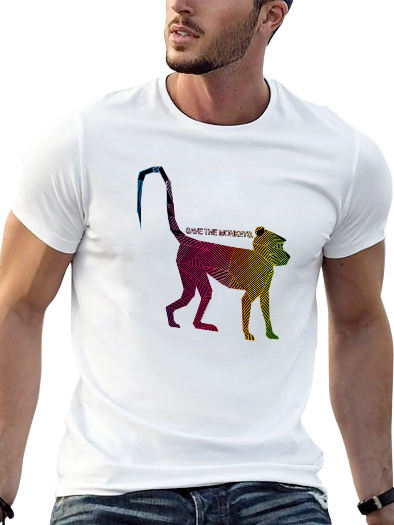 Save the Monkeys Graphic Tee - Stylish & Unique