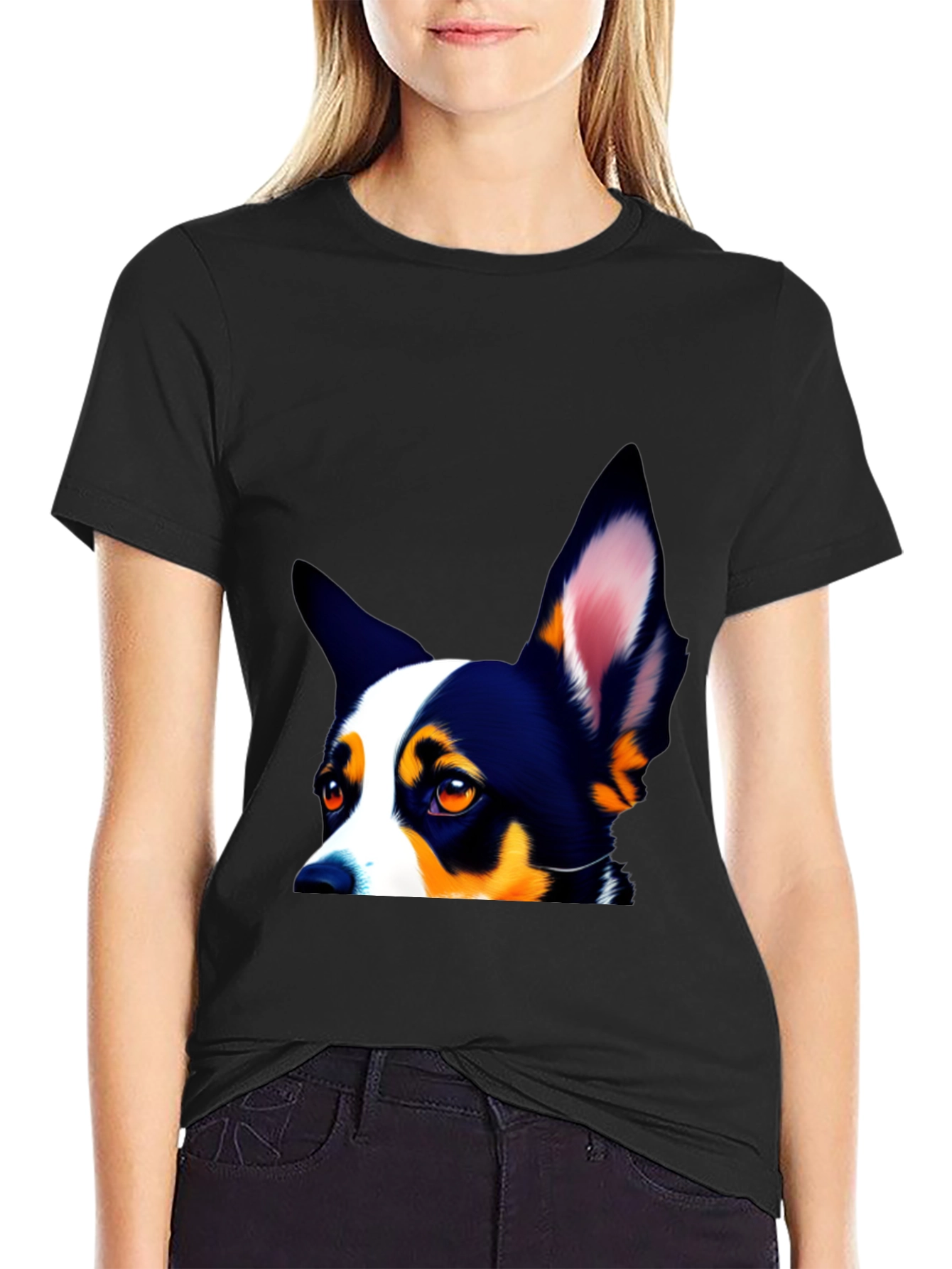 Dog Lovers Tee - Peek-a-Boo Pup Design