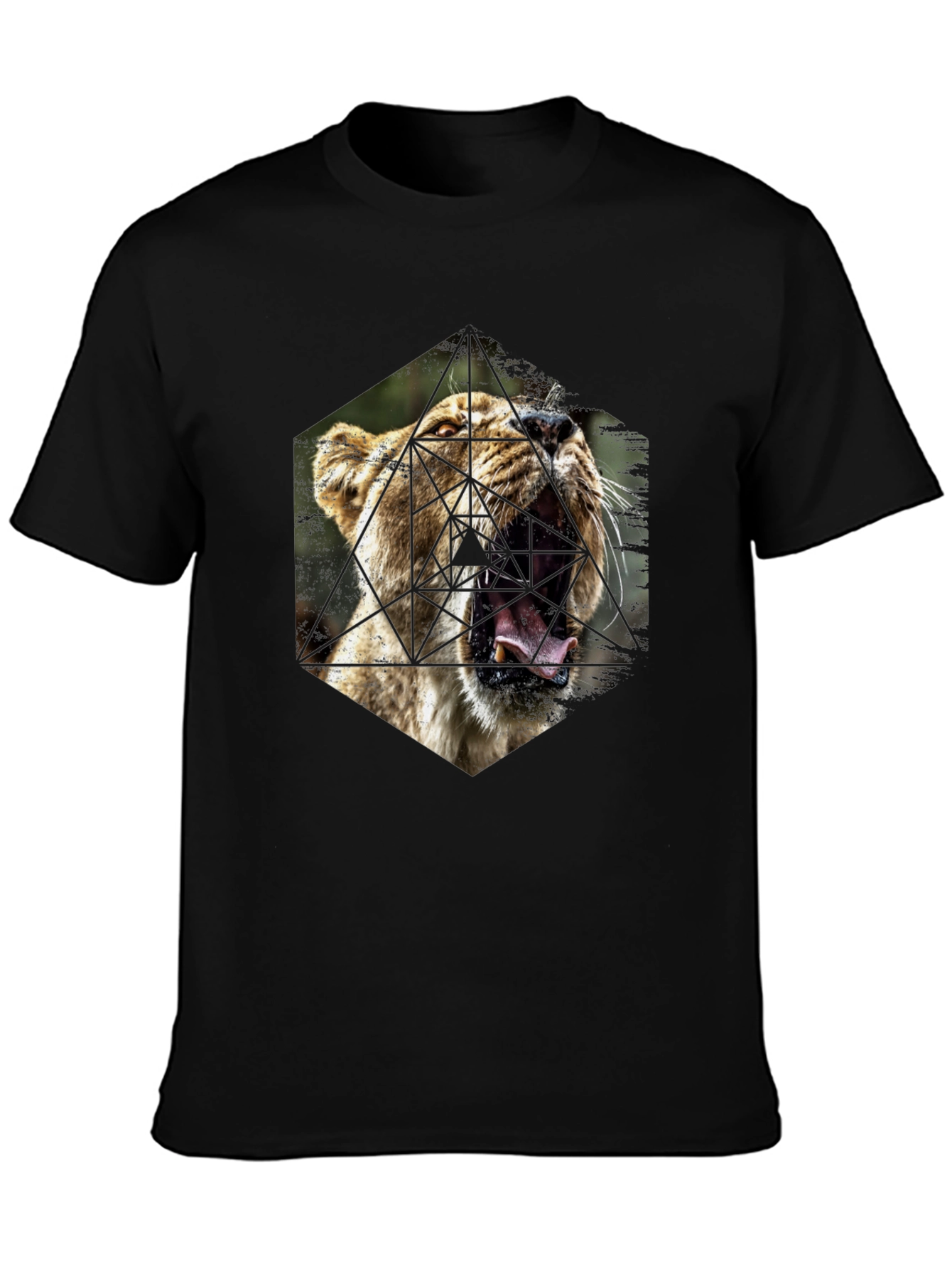 Geometric Lion Graphic Tee - Modern Menswear