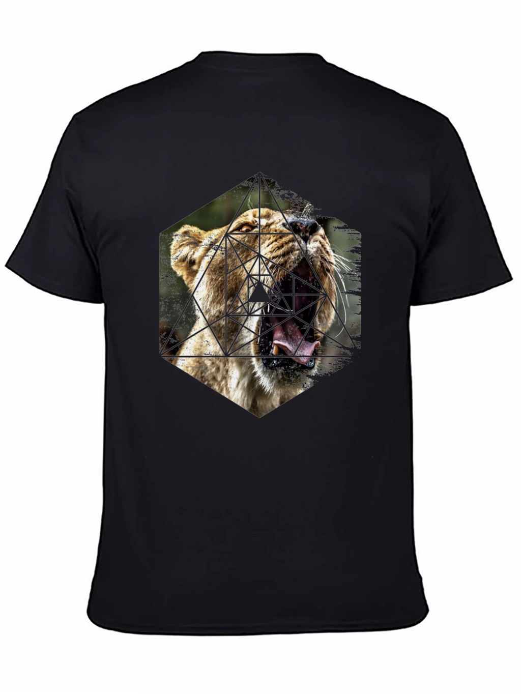 Geometric Lion Graphic Tee - Modern Menswear