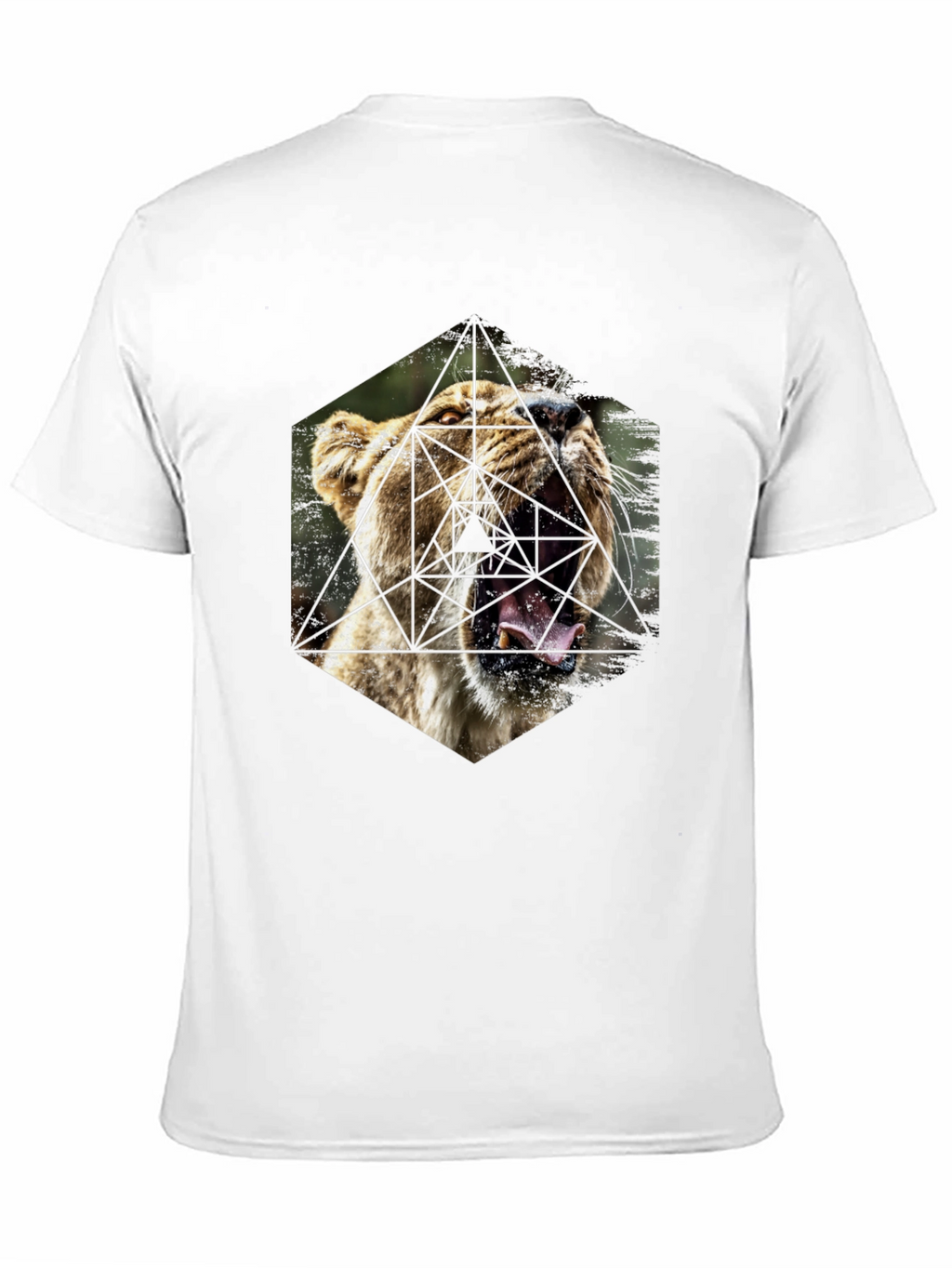 Geometric Lion Graphic Tee - Modern Menswear