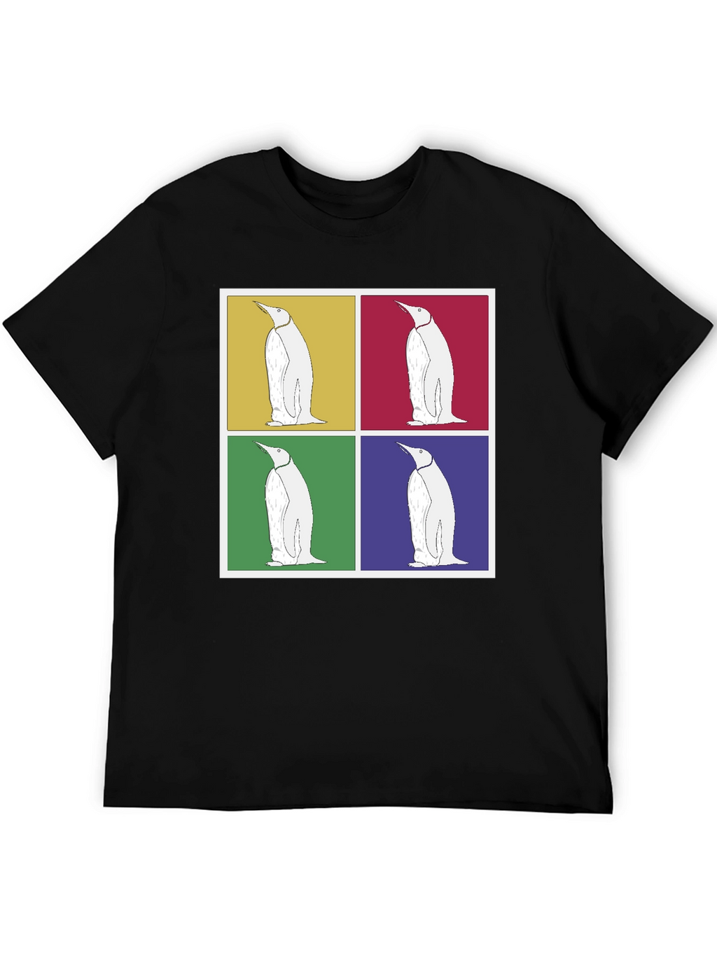 Penguin Pop Art T-Shirt Novelty Graphic Tee
