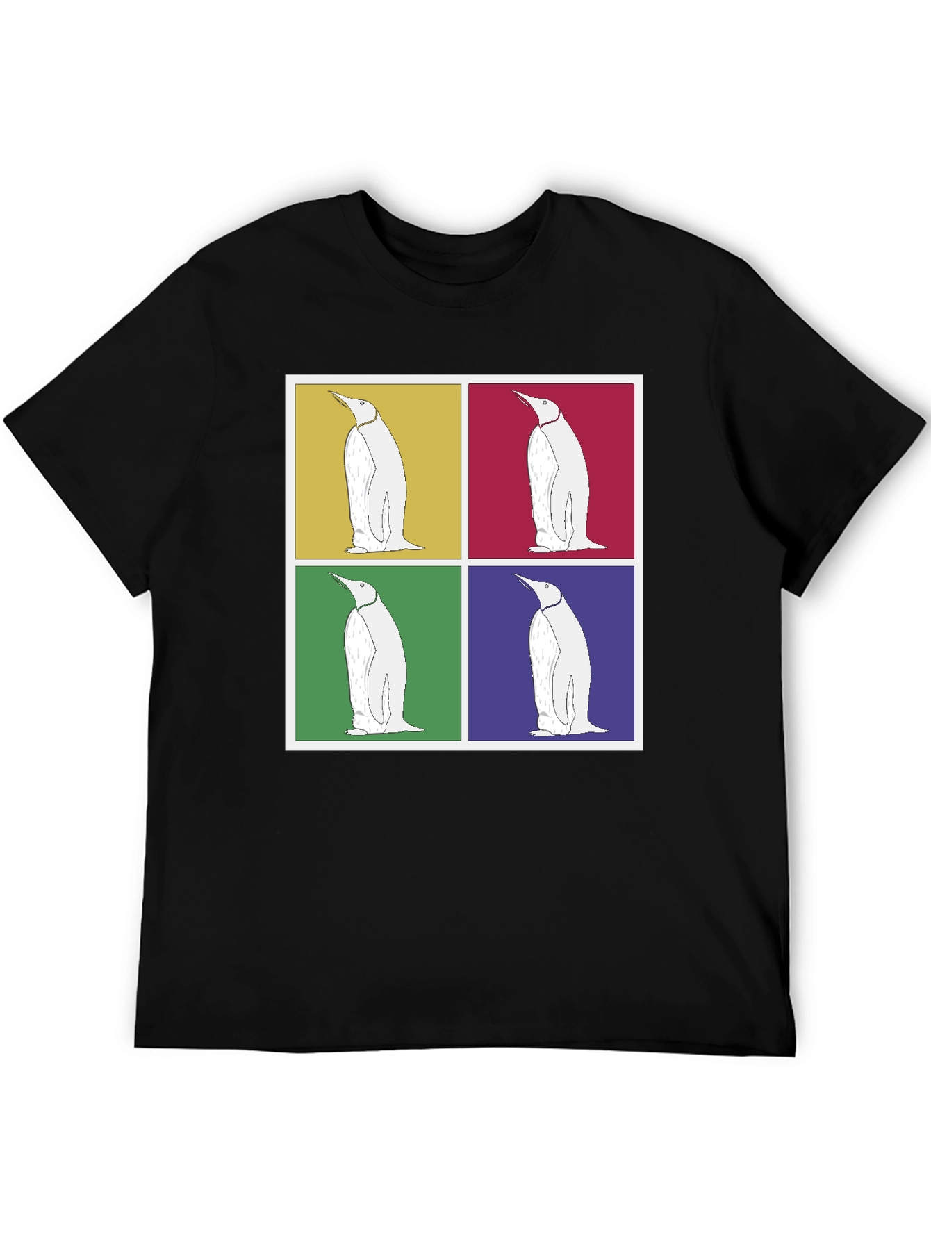 Penguin Pop Art T-Shirt Novelty Graphic Tee