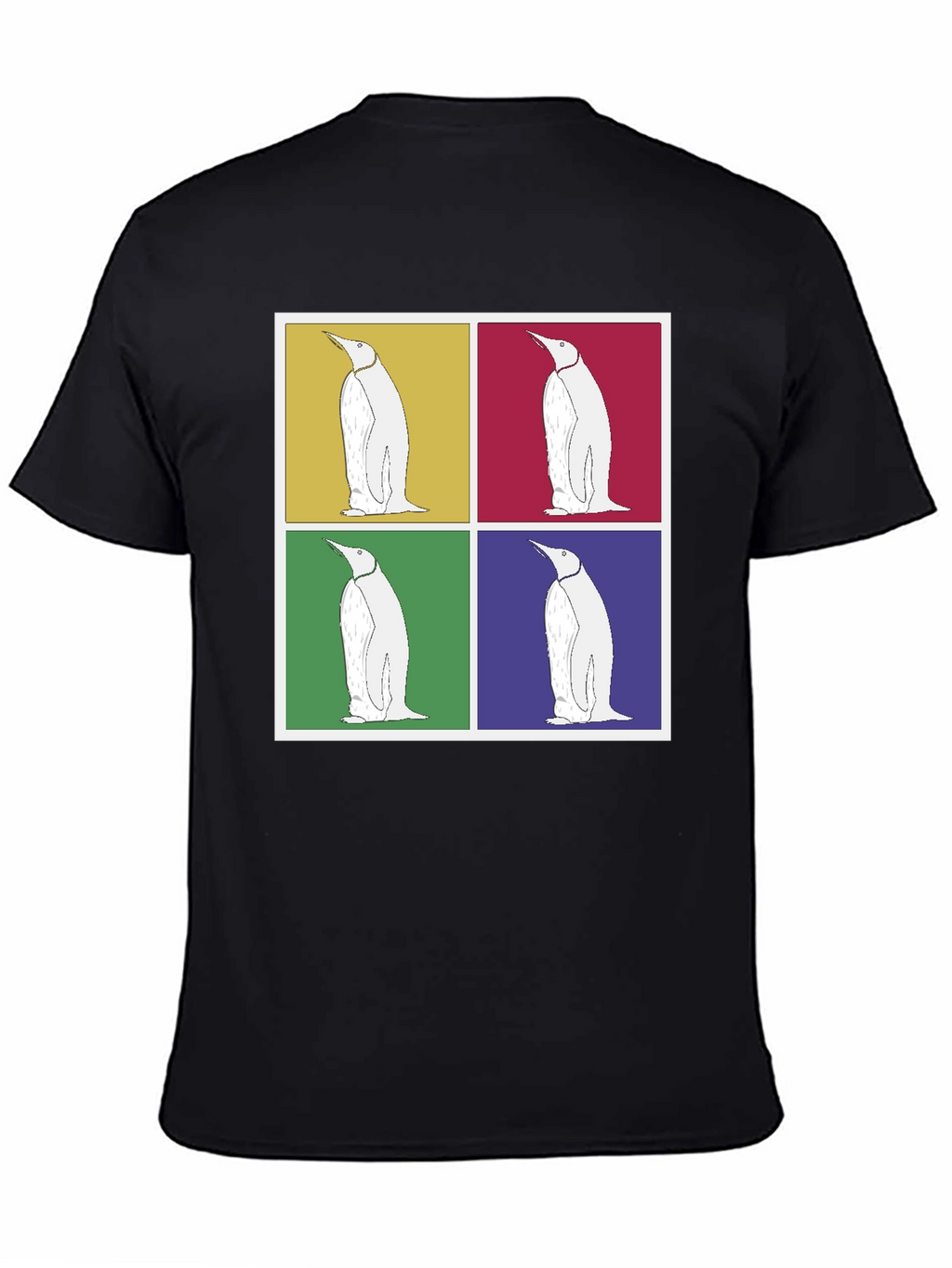 Penguin Pop Art T-Shirt Novelty Graphic Tee