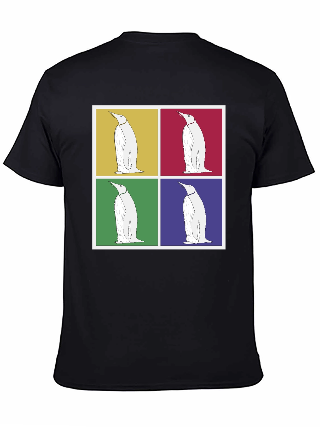 Penguin Pop Art T-Shirt Novelty Graphic Tee