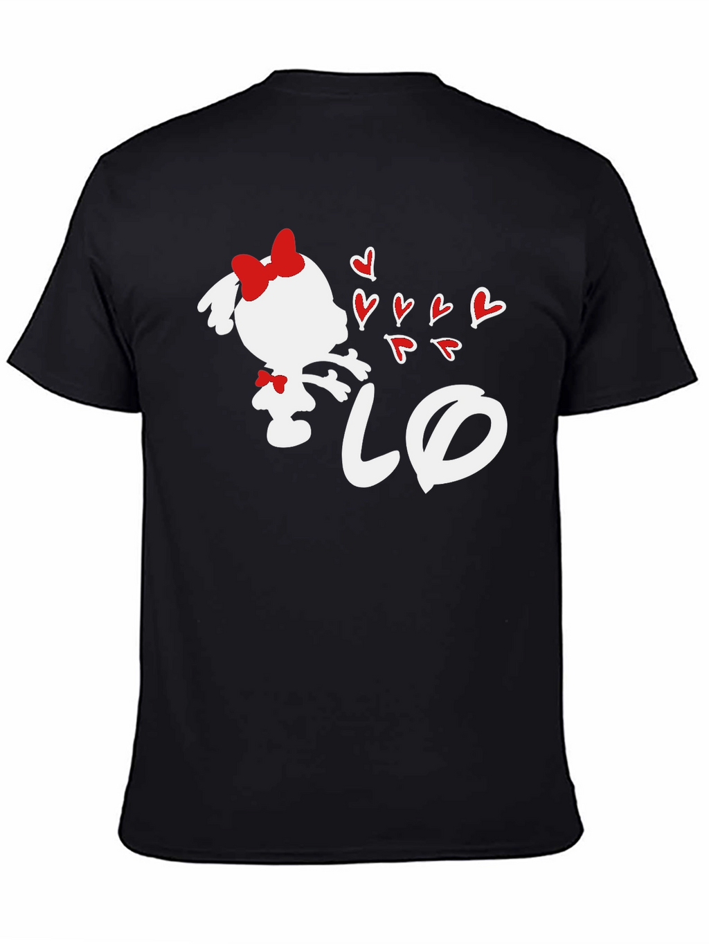 Girl Blowing Hearts Graphic Tee