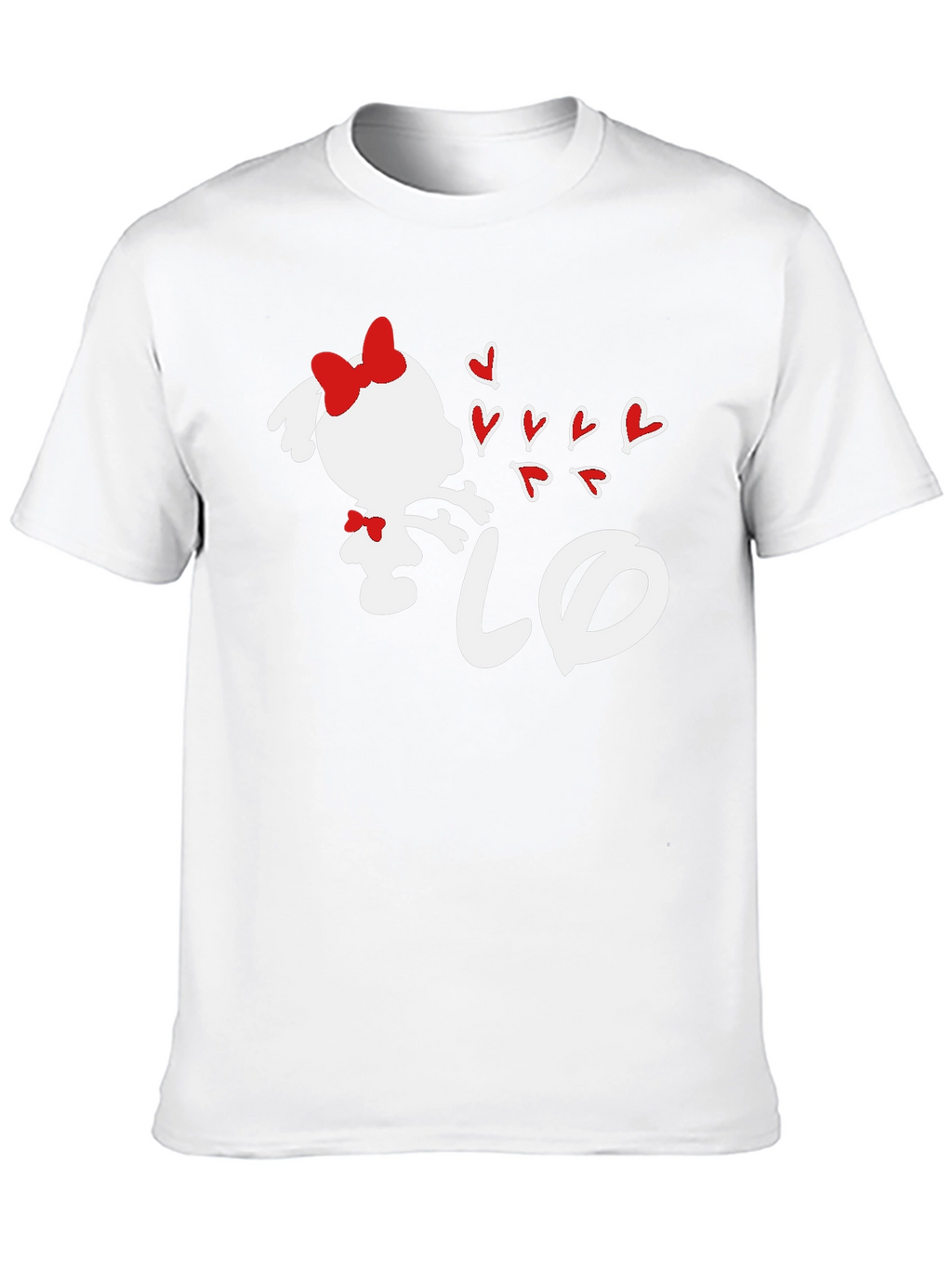 Girl Blowing Hearts Graphic Tee