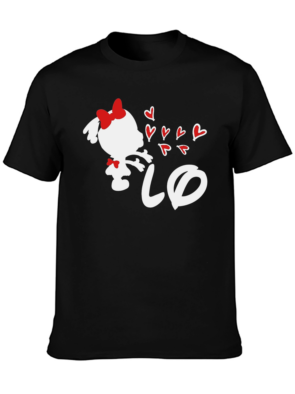 Girl Blowing Hearts Graphic Tee