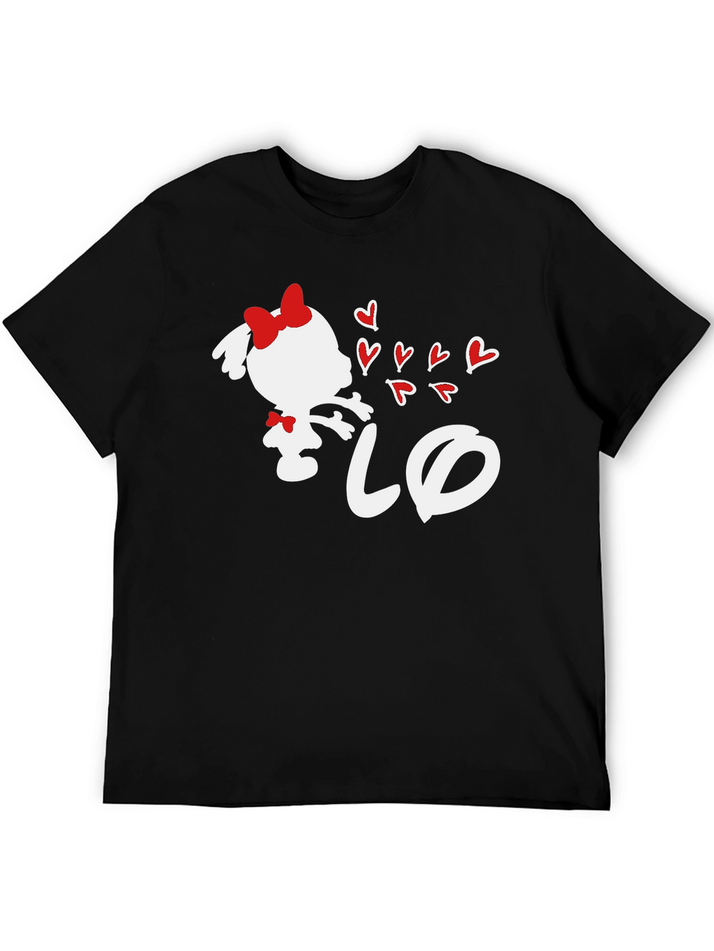 Girl Blowing Hearts Graphic Tee