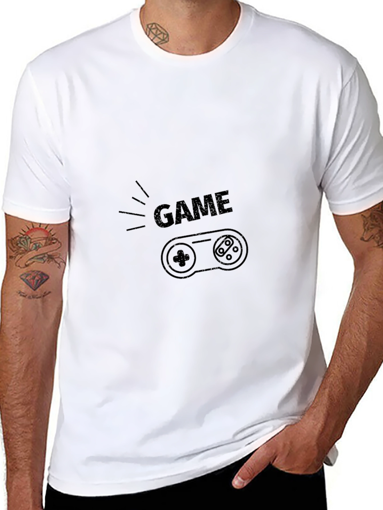 Game On T-Shirt - Gamer Style Black Tee