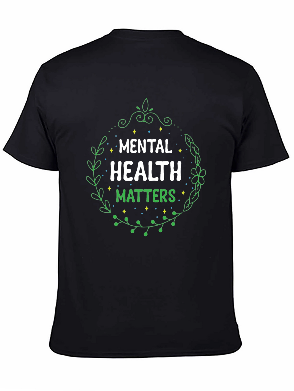 Mental Health Matters Black Graphic T-Shirt