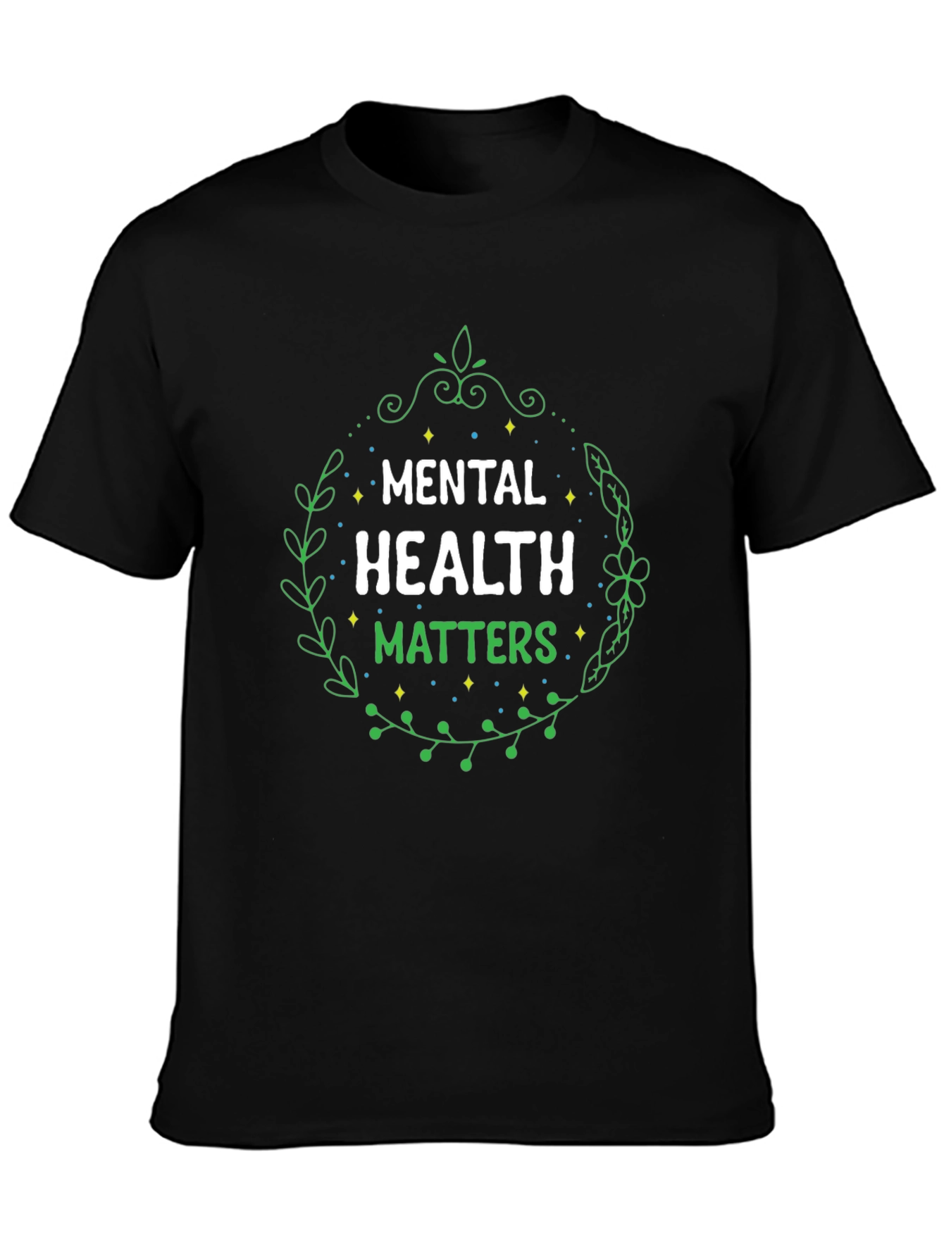 Mental Health Matters Black Graphic T-Shirt