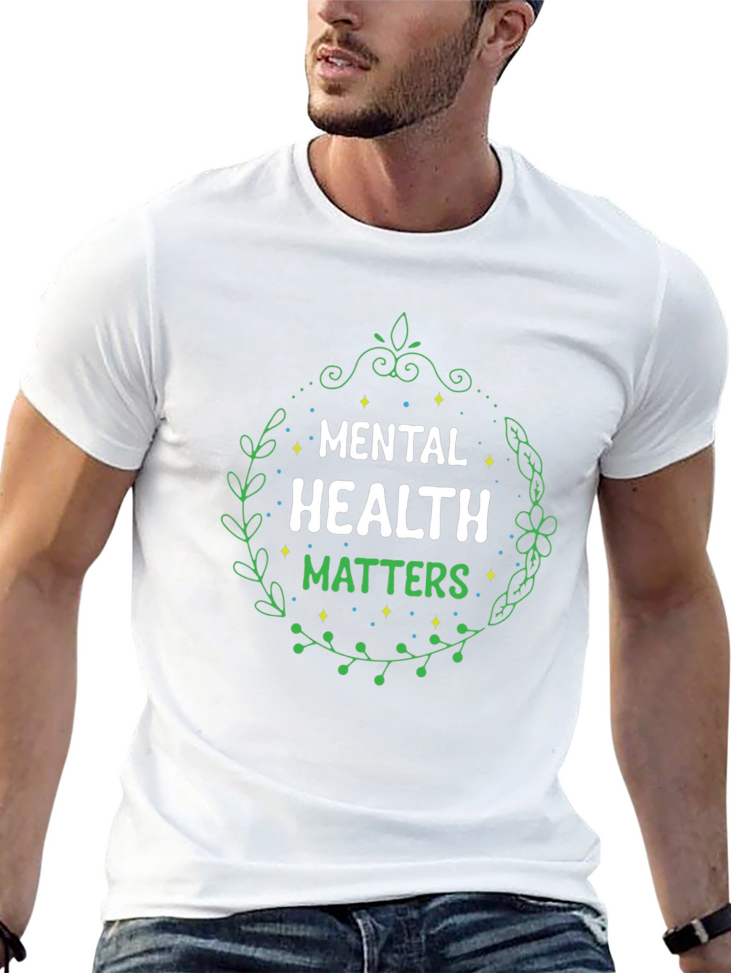 Mental Health Matters Black Graphic T-Shirt