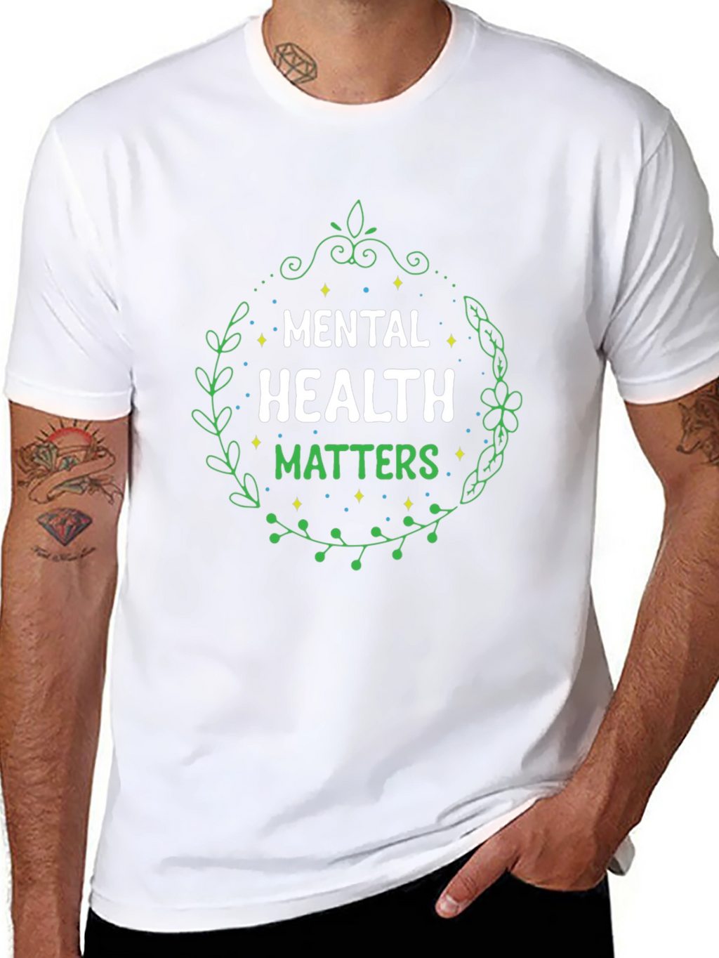 Mental Health Matters Black Graphic T-Shirt