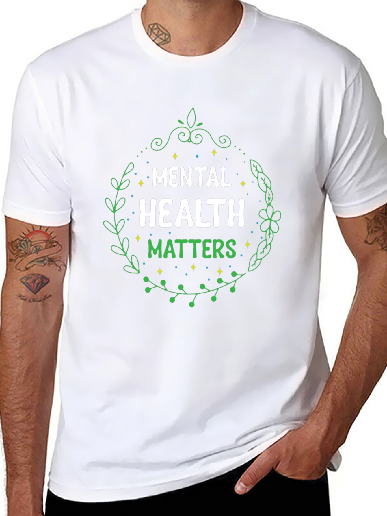 Mental Health Matters Black Graphic T-Shirt