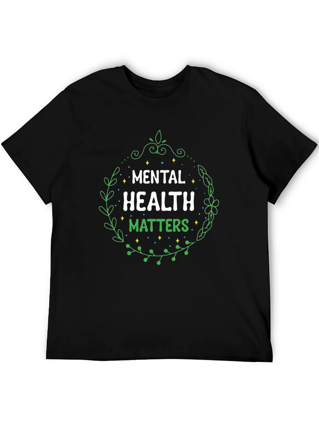 Mental Health Matters Black Graphic T-Shirt