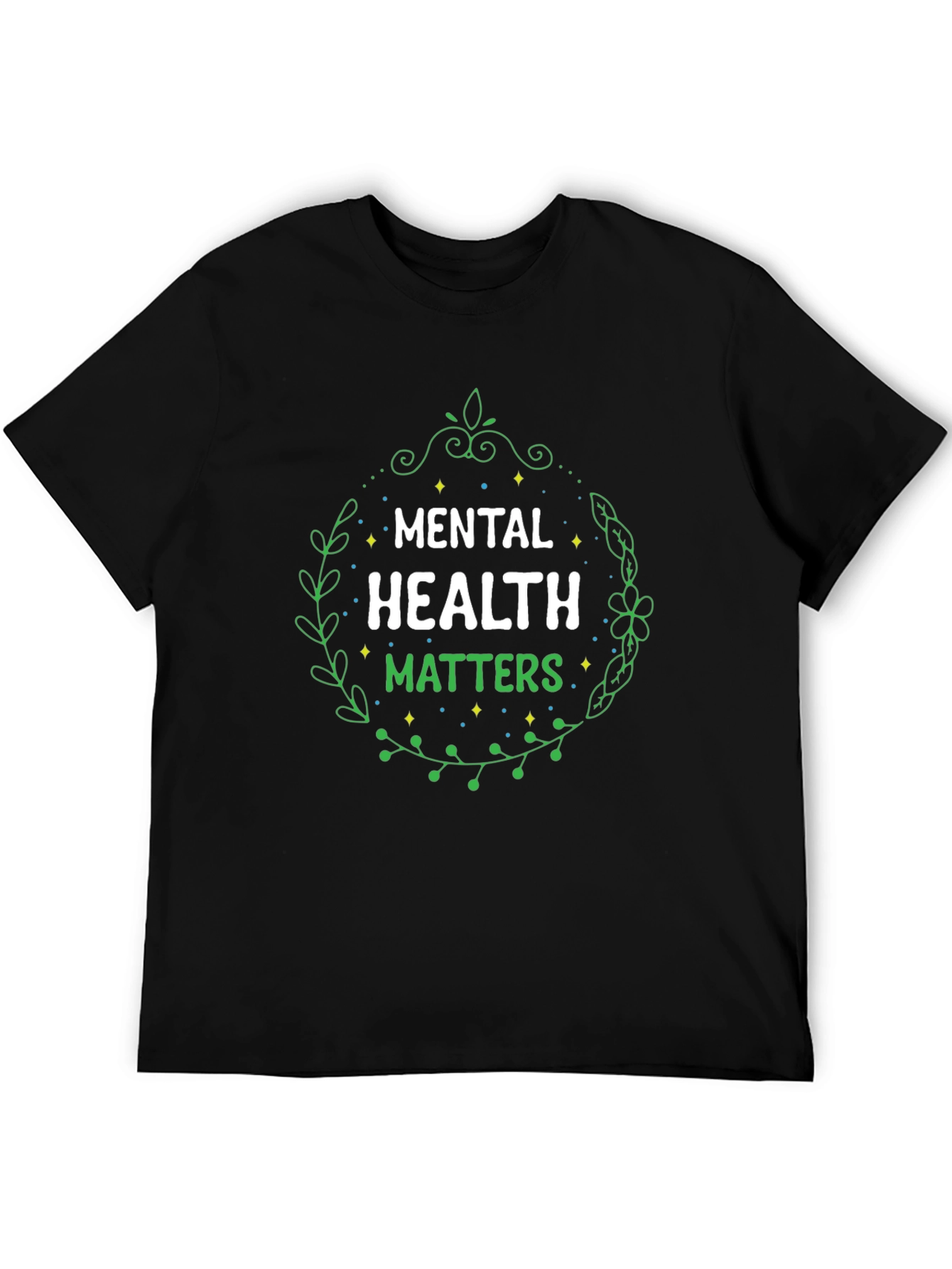 Mental Health Matters Black Graphic T-Shirt