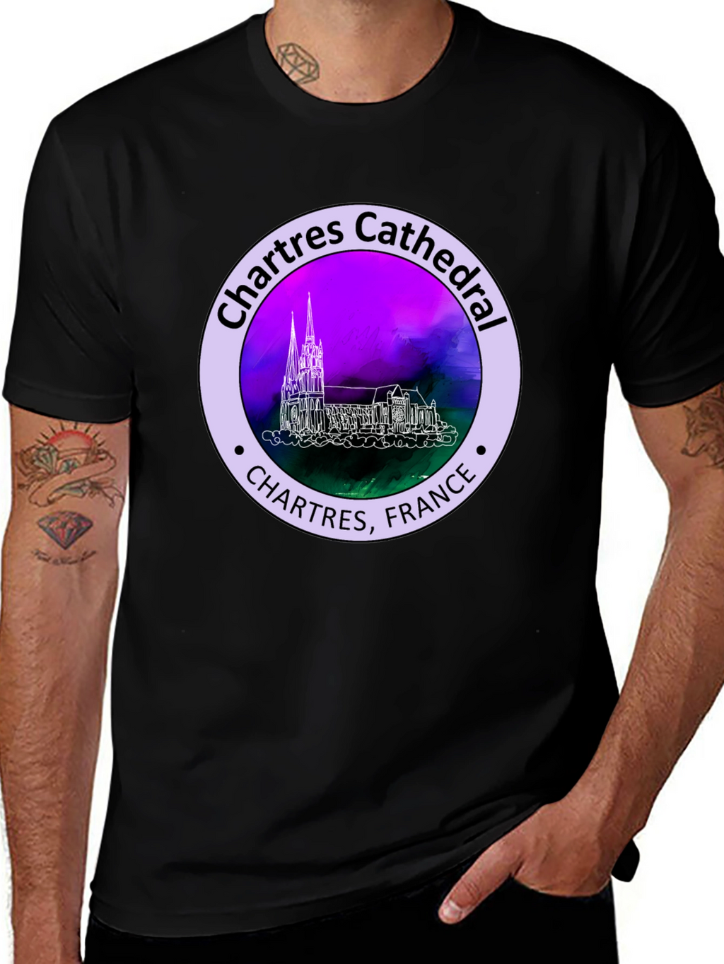 Chartres Cathedral France Graphic Tee