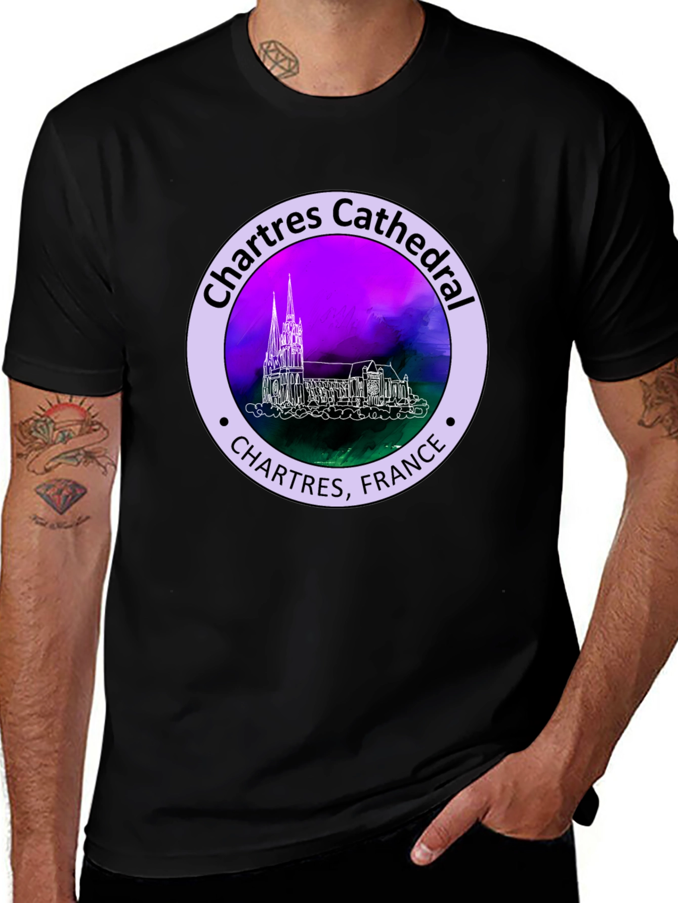 Chartres Cathedral France Graphic Tee