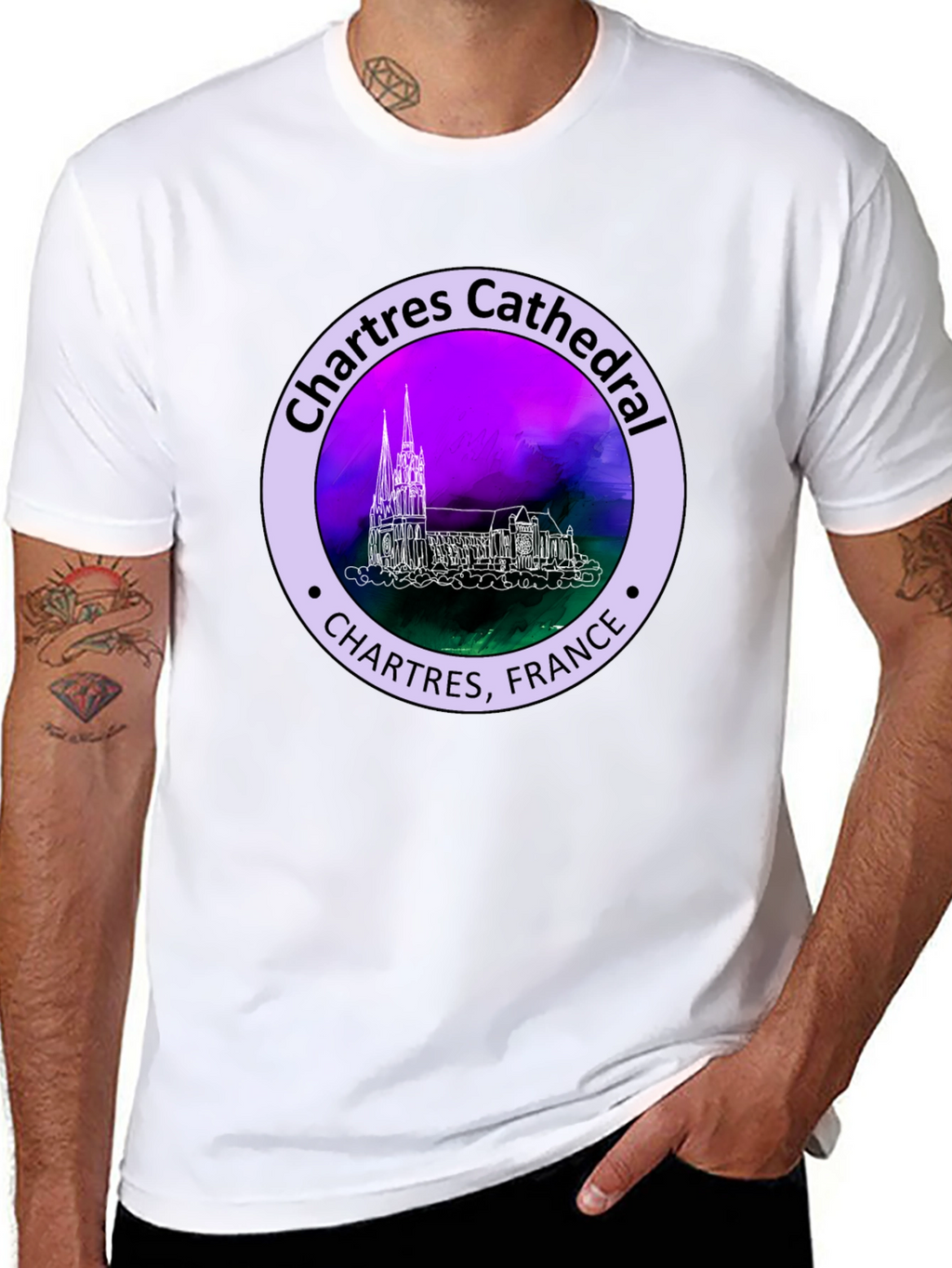 Chartres Cathedral France Graphic Tee