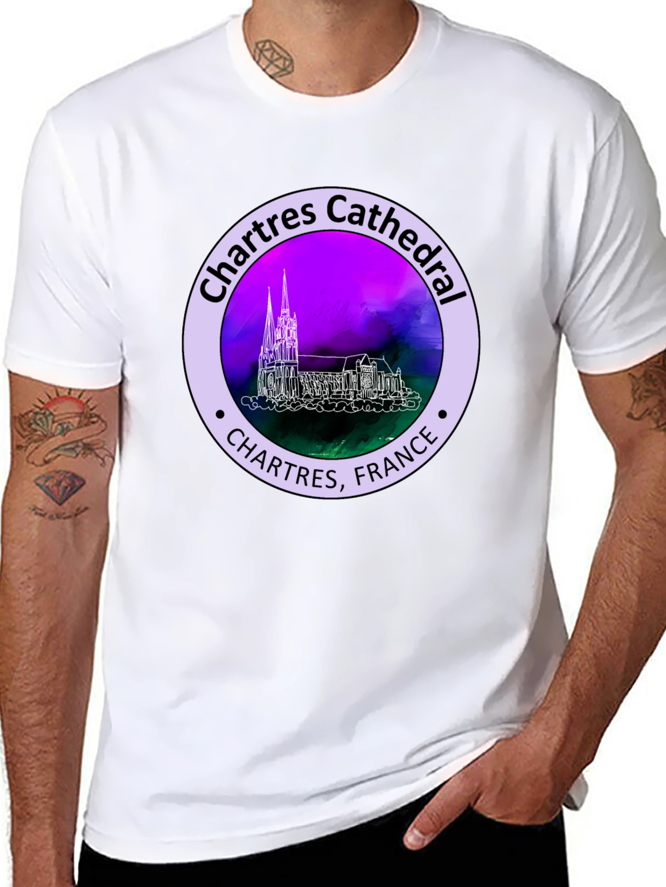 Chartres Cathedral France Graphic Tee