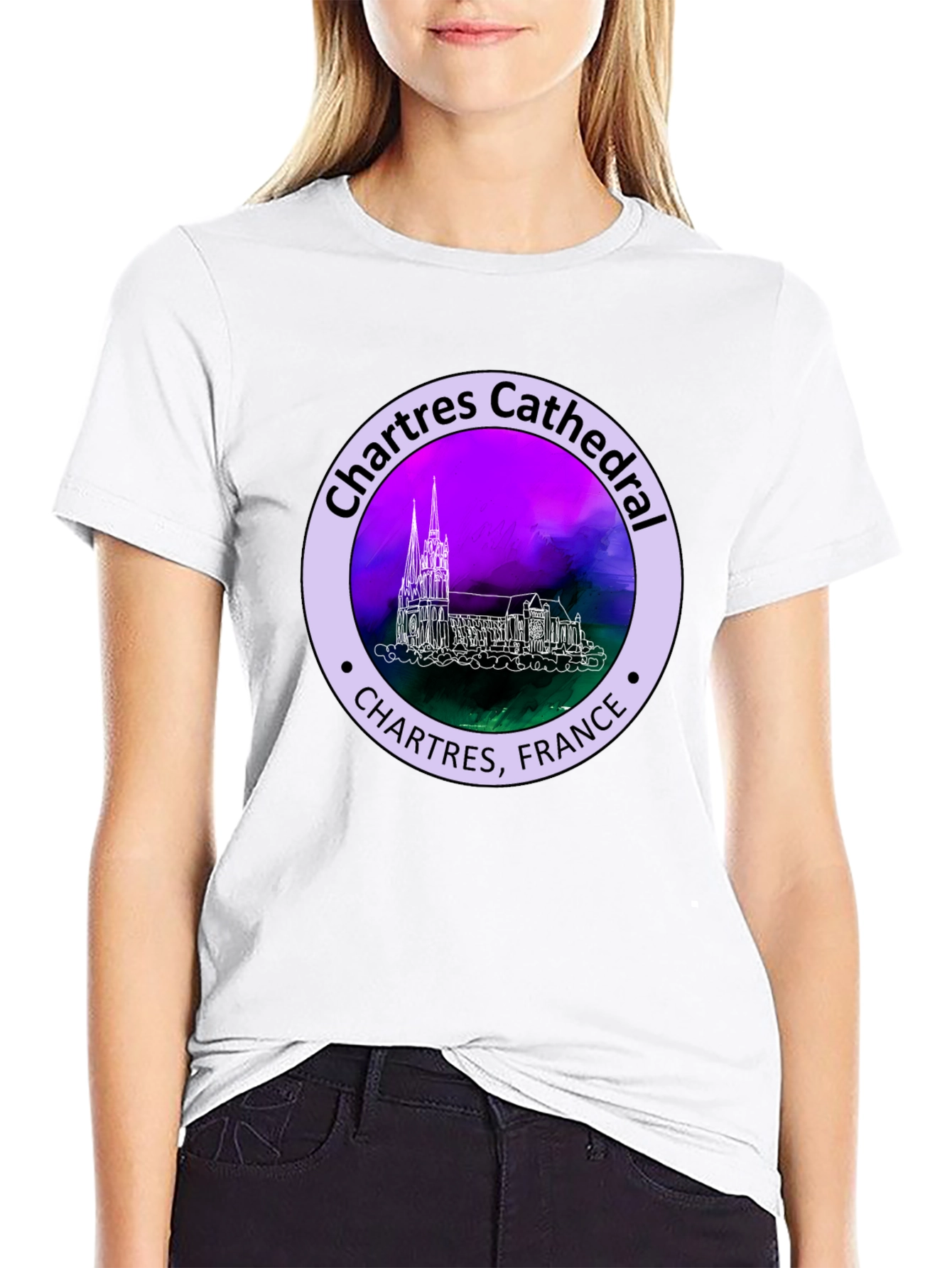 Chartres Cathedral France Graphic Tee